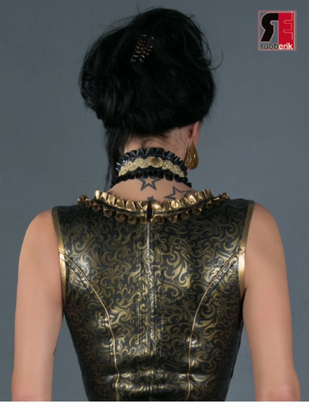 Latex Halsband mit Rschen