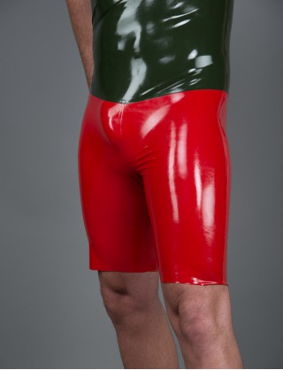 Herren Latex Bermuda-Body