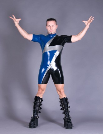 Herren Latex Design Body "Blitz"