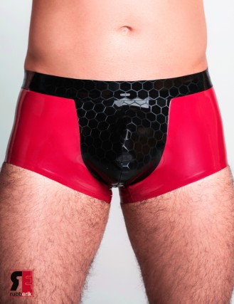 Herren Latex zweifarbige Hotpants