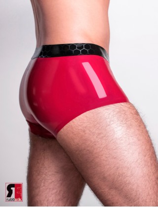 Herren Latex zweifarbige Hotpants