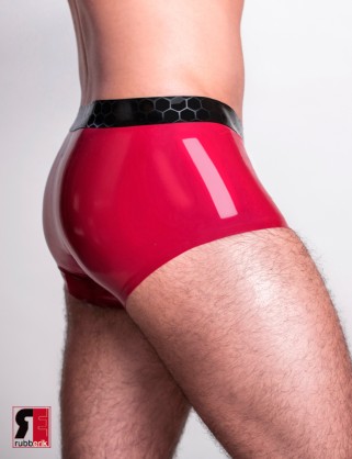 Herren Latex zweifarbige Hotpants