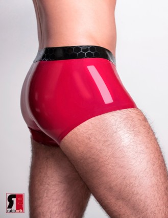 Herren Latex zweifarbige Hotpants