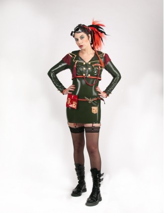 Damen Latex Militär-Jacke