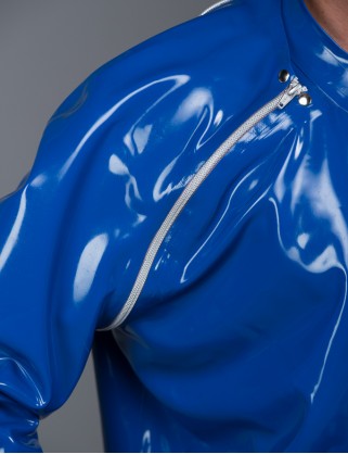 Herren Latex Jacke mit abnehmbaren Ärmeln