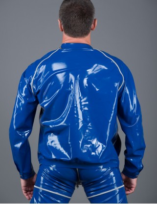 Herren Latex Jacke mit abnehmbaren Ärmeln