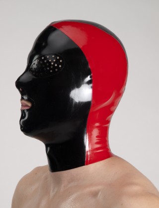 Latex dreifärbige Maske