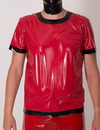 Herren Latex Pyjama T-Shirt