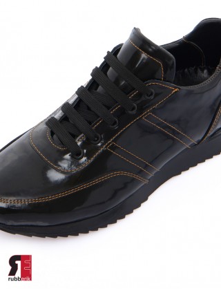 Latex Sneakers mit  Doppelnaht-Look