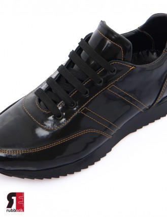 Latex Sneakers mit  Doppelnaht-Look