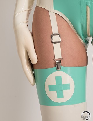 Latex Strümpfe in Krankenschwester Optik